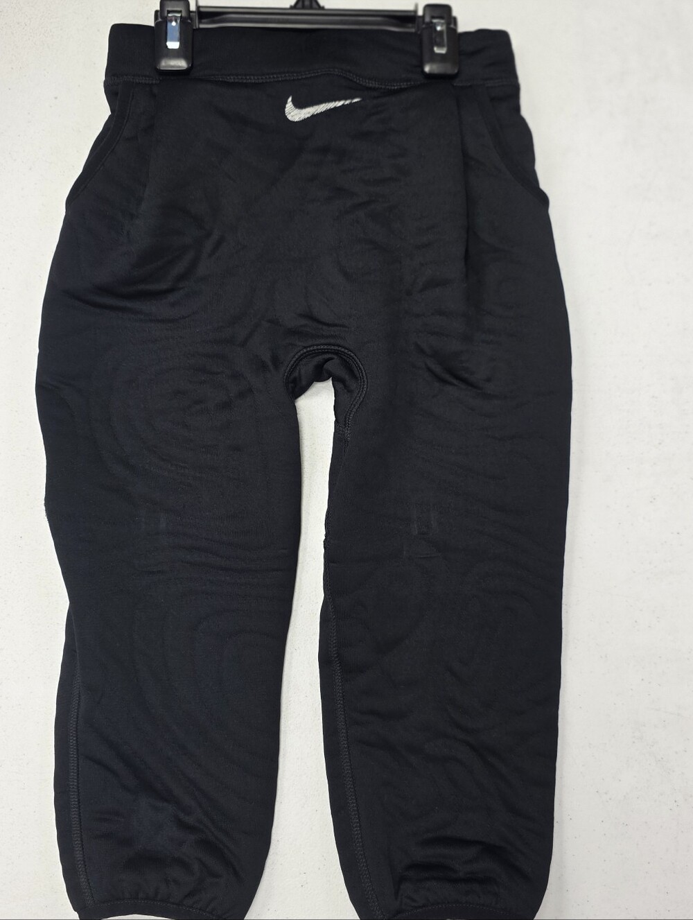 Nike Black Athletic Jogger Pants with White Swoosh